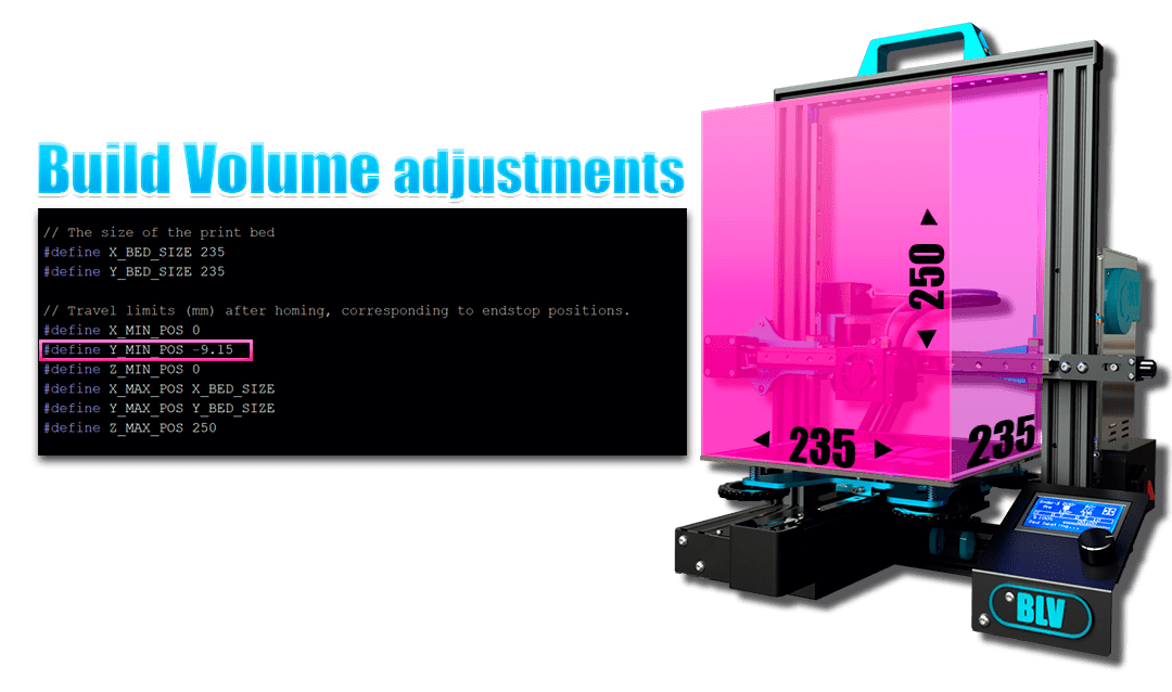 Build volume adjustment