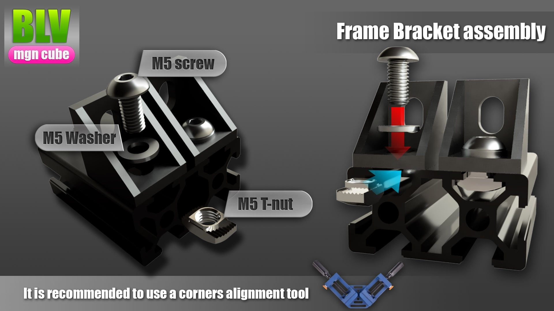 Frame bracket screws