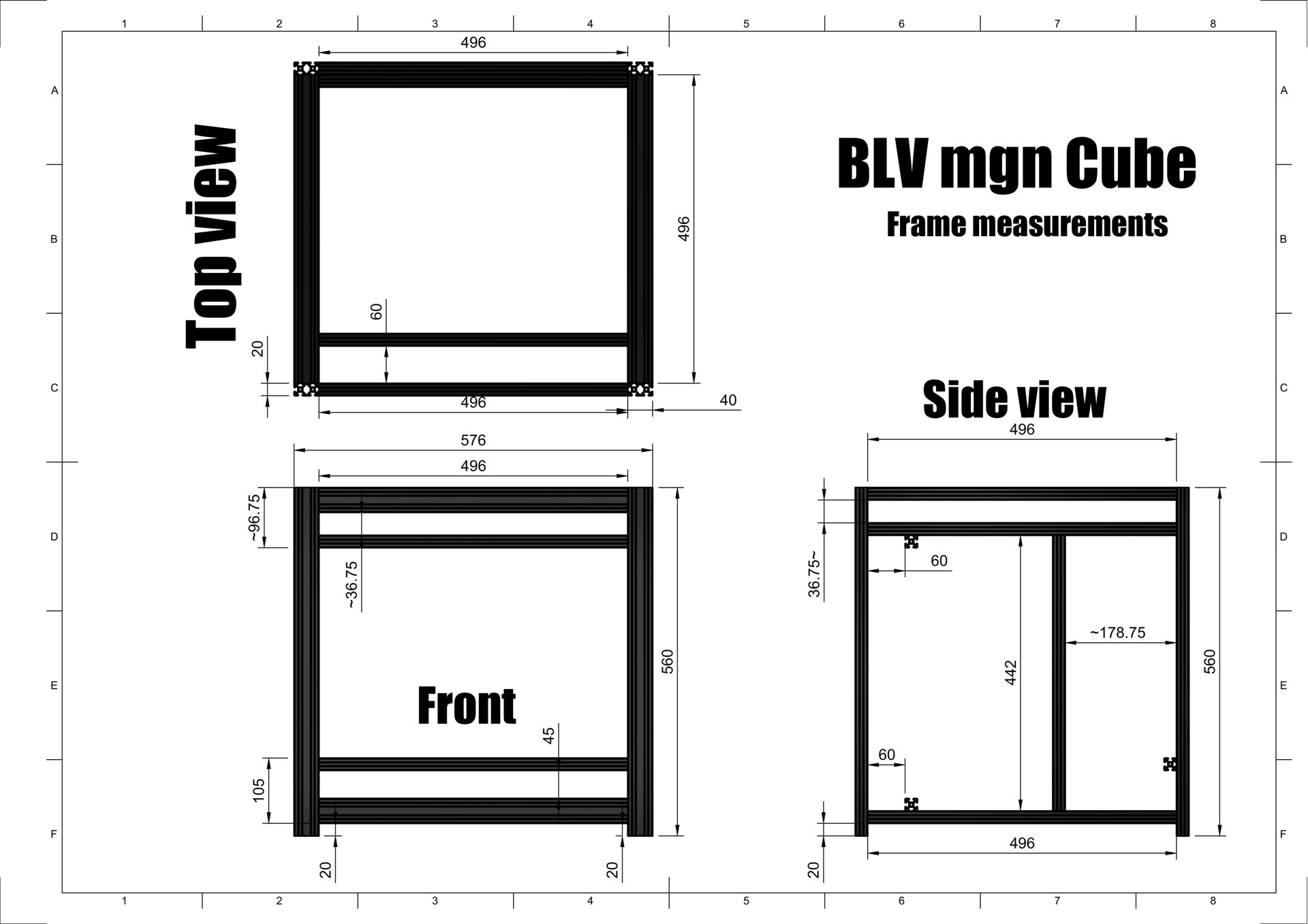 Main frame drawing